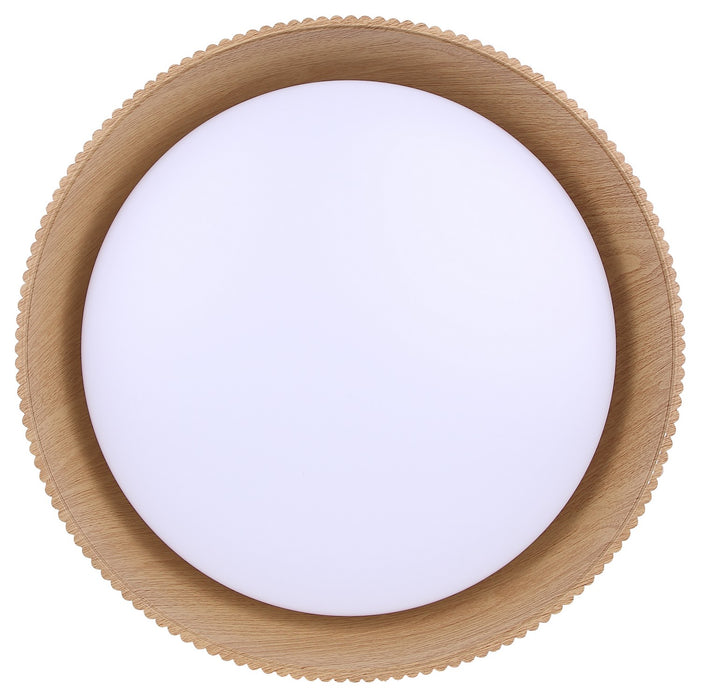 Canarm - LFM344A18BKW - LED Flush Mount - Mira - Matte Black & Faux Wood