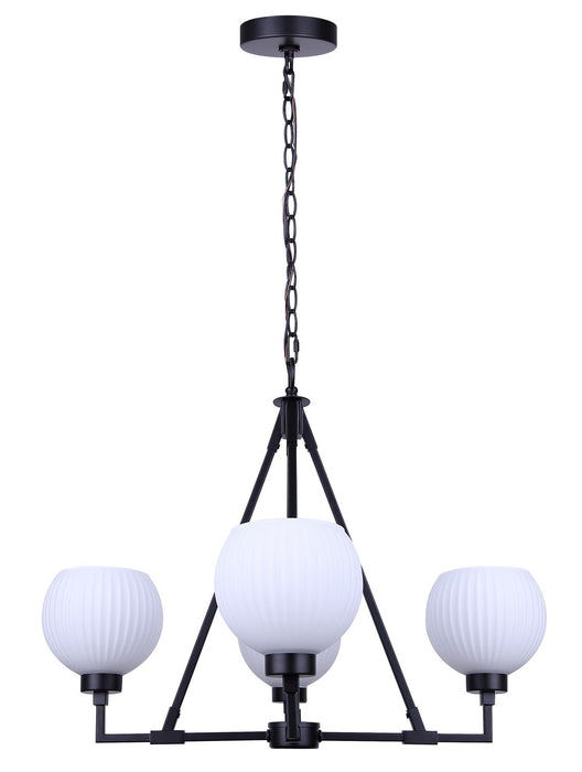 Canarm - ICH2257B04BK - Four Light Chandelier - Nella - Matte Black
