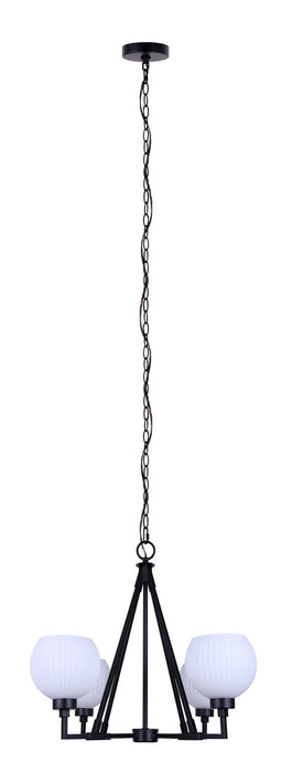 Canarm - ICH2257B04BK - Four Light Chandelier - Nella - Matte Black