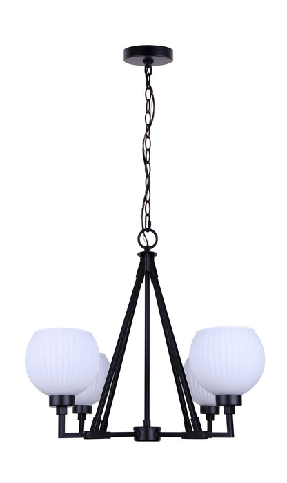 Canarm - ICH2257B04BK - Four Light Chandelier - Nella - Matte Black