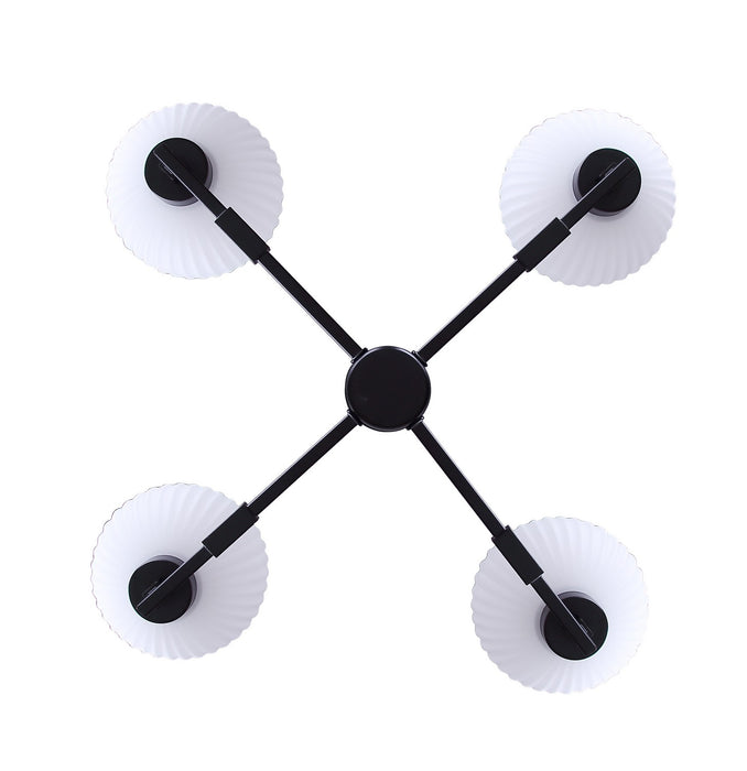 Canarm - ICH2257B04BK - Four Light Chandelier - Nella - Matte Black