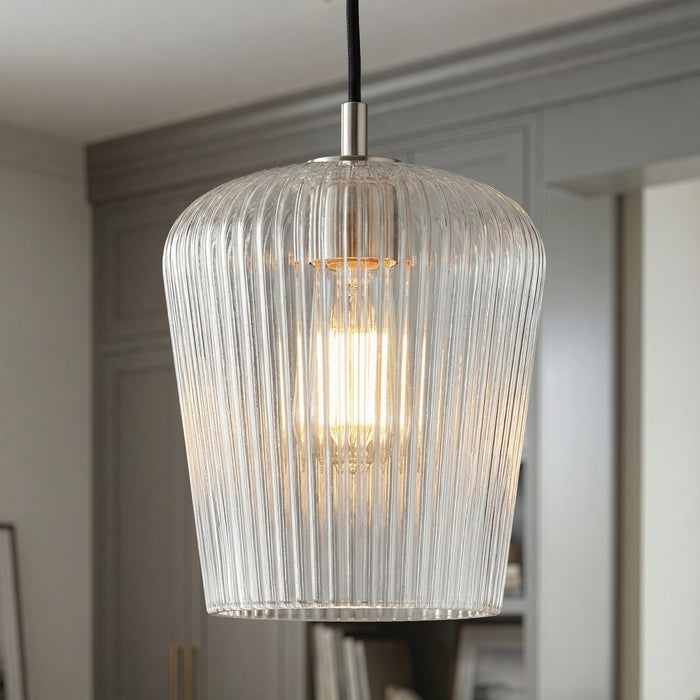 Canarm - IPL1249A01BN-CR - One Light Pendant - Leandro - Brushed Nickel