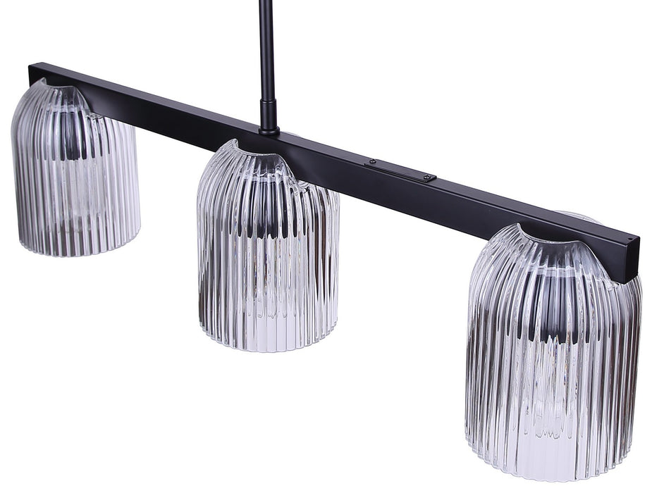 Canarm - ICH1243A03BK - Three Light Chandelier - Renzo - Matte Black