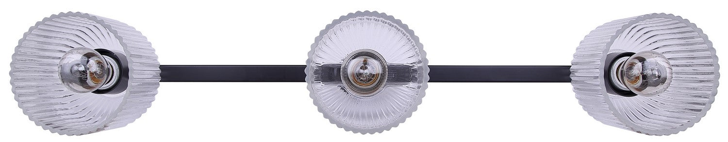 Canarm - ICH1243A03BK - Three Light Chandelier - Renzo - Matte Black