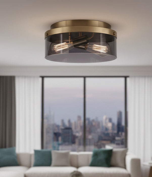 Canarm - IFM2288B12GD - Two Light Flush Mount - Nina - Gold