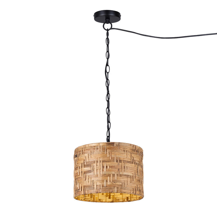 Canarm - IPL2272B01NA - One Light Pendant - Ruppia - Natural + Black