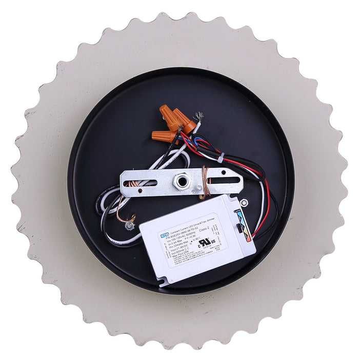 Canarm - LFM339A11SRB - LED Flush Mount - Tavi - Matte Black And Stone
