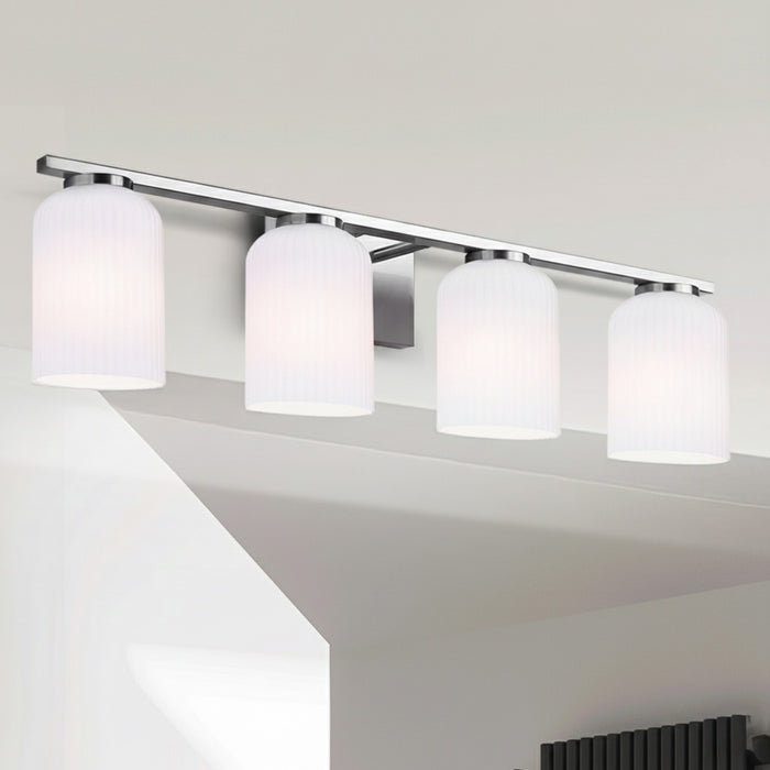 Canarm - IVL1241A04BN - Four Light Vanity - Bram - Brushed Nickel