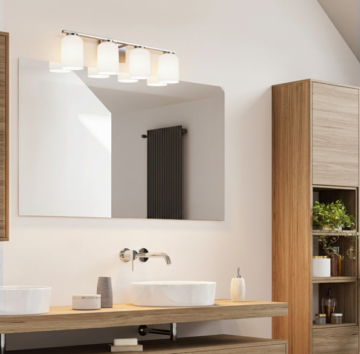 Canarm - IVL1241A04BN - Four Light Vanity - Bram - Brushed Nickel