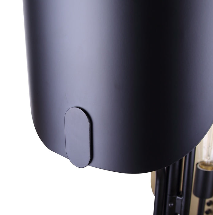 Canarm - IFL2280B67BKG - Six Light Floor Lamp - Zyric - Matte Black & Painted Gold