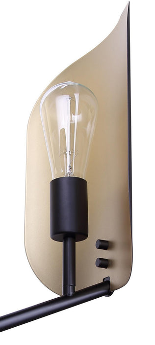 Canarm - IFL2280B67BKG - Six Light Floor Lamp - Zyric - Matte Black & Painted Gold