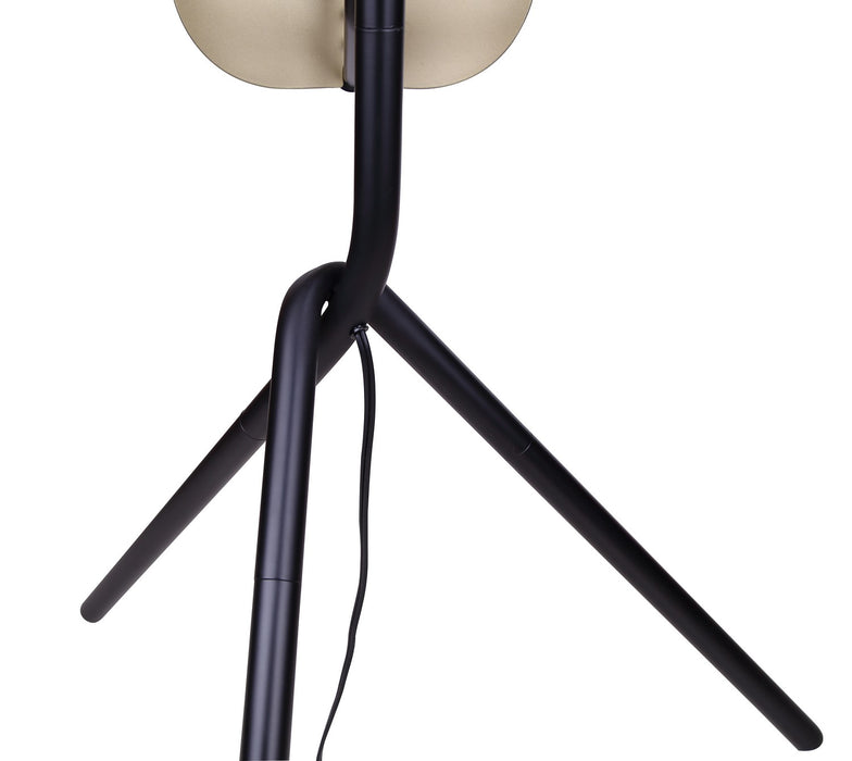 Canarm - IFL2280B67BKG - Six Light Floor Lamp - Zyric - Matte Black & Painted Gold
