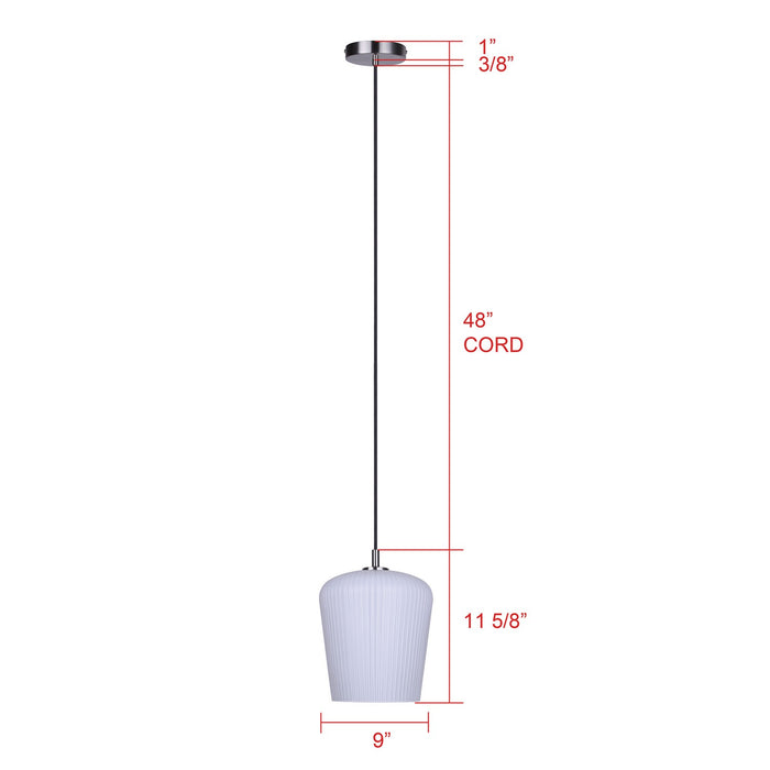 Canarm - IPL1249A01BN-OR - One Light Pendant - Leandro - Brushed Nickel