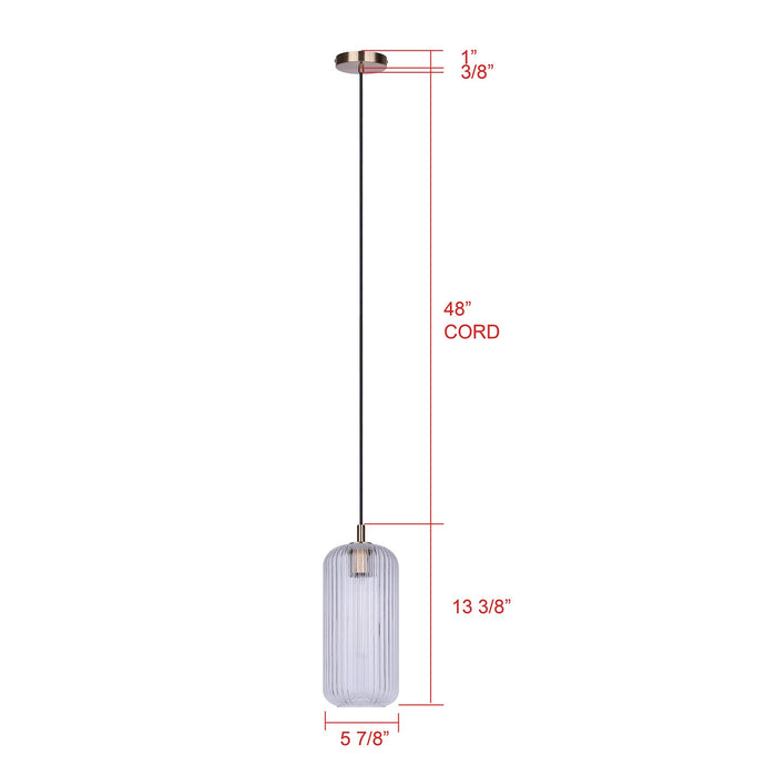 Canarm - IPL1250A01GD-SR - One Light Pendant - Malek - Gold