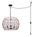 Canarm - IPL2269B03BK20 - Three Light Pendant - Hora-Marron - Matte Black + Rope