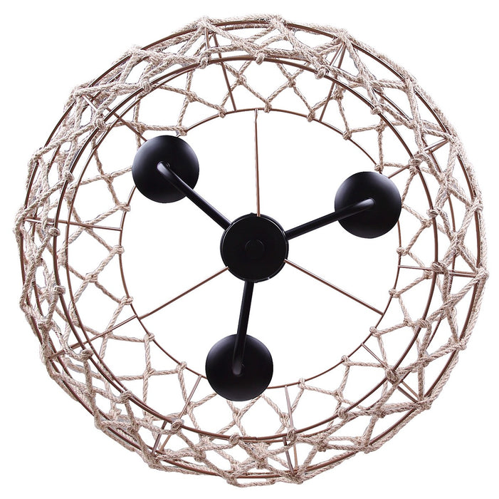 Canarm - IPL2269B03BK20 - Three Light Pendant - Hora-Marron - Matte Black + Rope