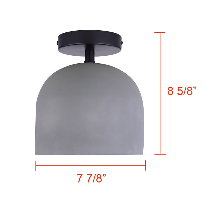 Canarm - ISF729B01BK-GY - One Light Semi-Flushmount - Jack - Matte Black