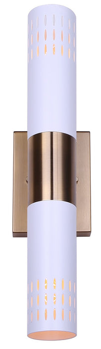 Canarm - IWF2247B02GDW - Two Light Wall Fixture - Gracie - Gold + Matte White