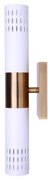 Canarm - IWF2247B02GDW - Two Light Wall Fixture - Gracie - Gold + Matte White
