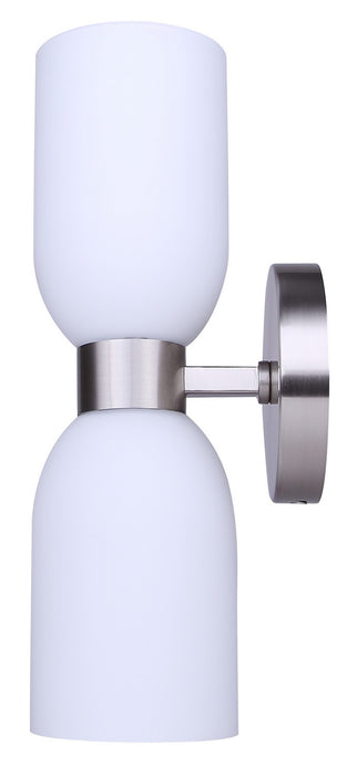 Canarm - IWF1251A02BN - Two Light Wall Fixture - Darius - Brushed Nickel