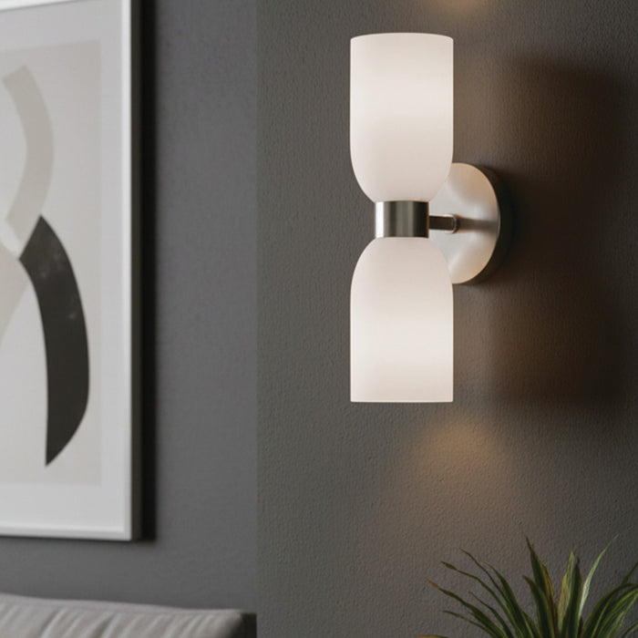 Canarm - IWF1251A02BN - Two Light Wall Fixture - Darius - Brushed Nickel