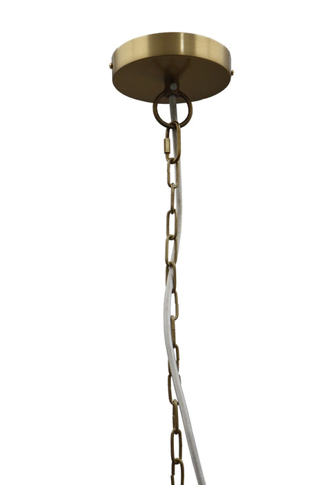 Canarm - IPL2246B01WA - One Light Pendant - Ravi - White Distress & Antique Brass