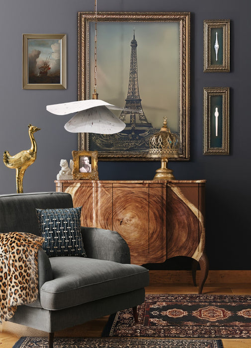 Canarm - IPL2246B01WA - One Light Pendant - Ravi - White Distress & Antique Brass