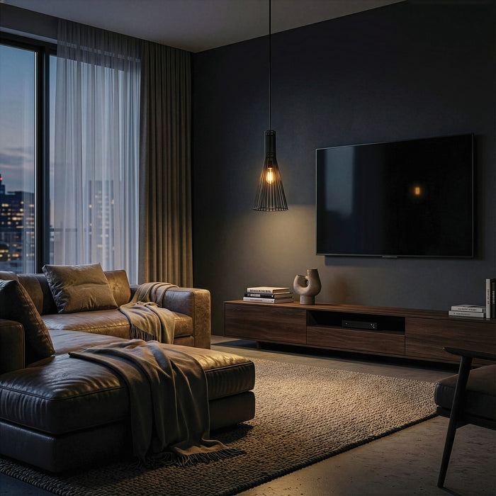 Canarm - IPL1238A01BK24 - One Light Pendant - Elim - Matte Black