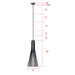 Canarm - IPL1238A01BK24 - One Light Pendant - Elim - Matte Black