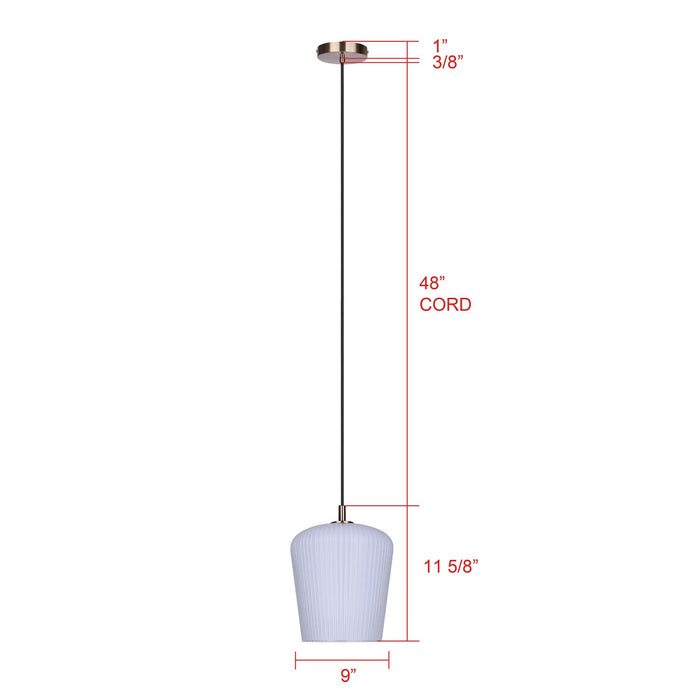 Canarm - IPL1249A01GD-OR - One Light Pendant - Leandro - Gold