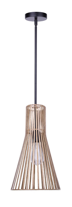 Canarm - IPL1238A01BKB - One Light Pendant - Elim - Matte Black + Brushed Brown