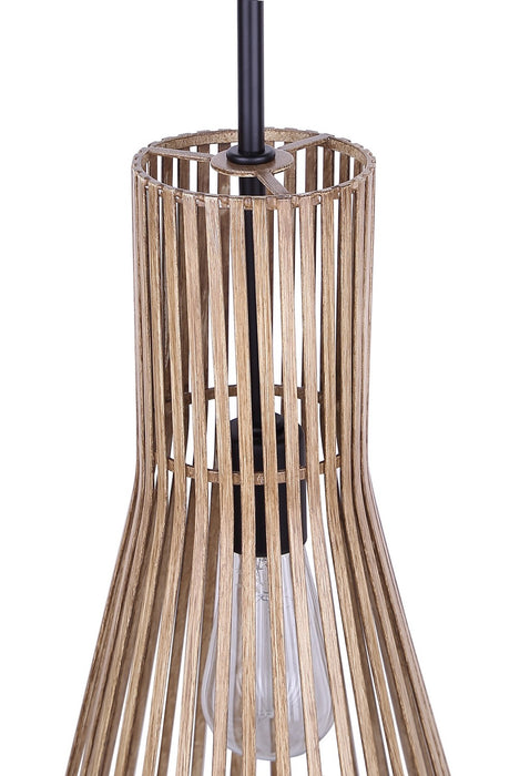 Canarm - IPL1238A01BKB - One Light Pendant - Elim - Matte Black + Brushed Brown