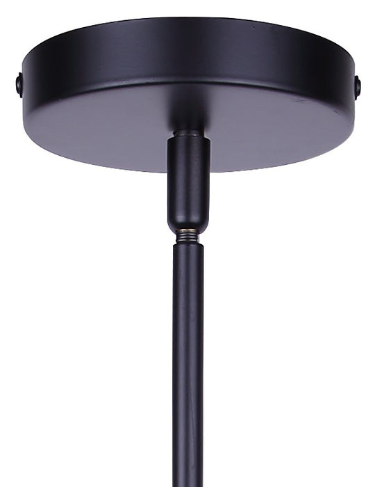 Canarm - IPL1238A01BKB - One Light Pendant - Elim - Matte Black + Brushed Brown