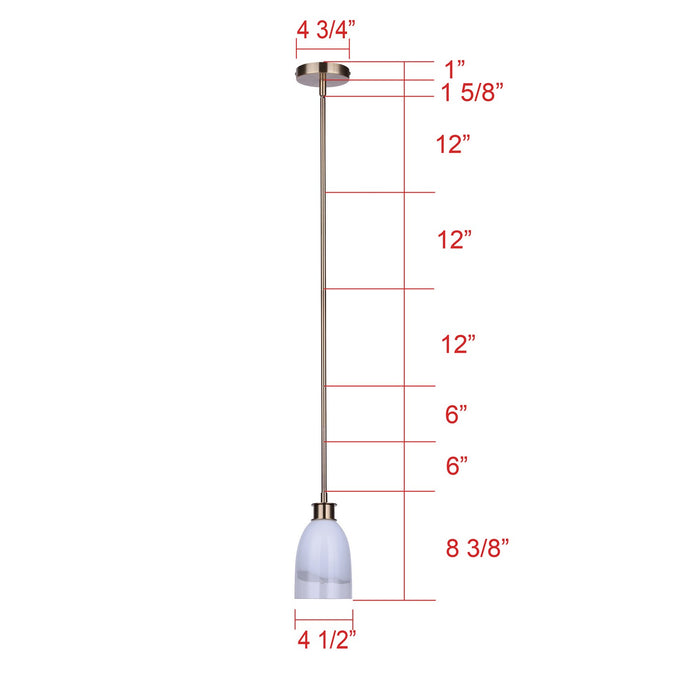 Canarm - IPL2289B01GD - One Light Pendant - Rosie - Gold