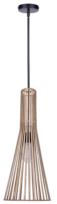 Canarm - IPL1238A01BKB24 - One Light Pendant - Elim - Matte Black And Brushed Brown