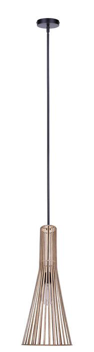 Canarm - IPL1238A01BKB24 - One Light Pendant - Elim - Matte Black And Brushed Brown