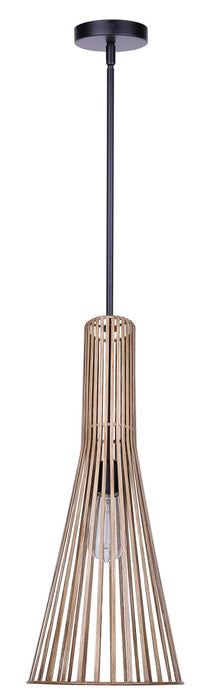 Canarm - IPL1238A01BKB24 - One Light Pendant - Elim - Matte Black And Brushed Brown