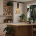 Canarm - IPL1238A01BKB24 - One Light Pendant - Elim - Matte Black And Brushed Brown