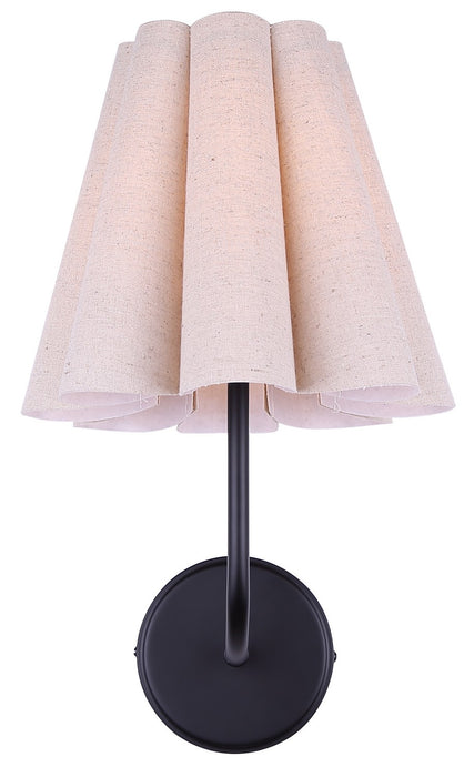 Canarm - IWF1239A01BK - One Light Wall Sconce - Iris - Matte Black