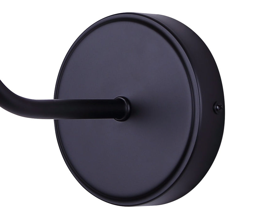 Canarm - IWF1239A01BK - One Light Wall Sconce - Iris - Matte Black