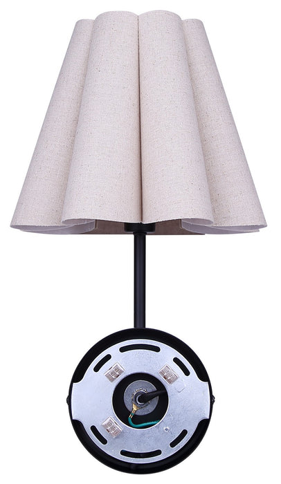 Canarm - IWF1239A01BK - One Light Wall Sconce - Iris - Matte Black