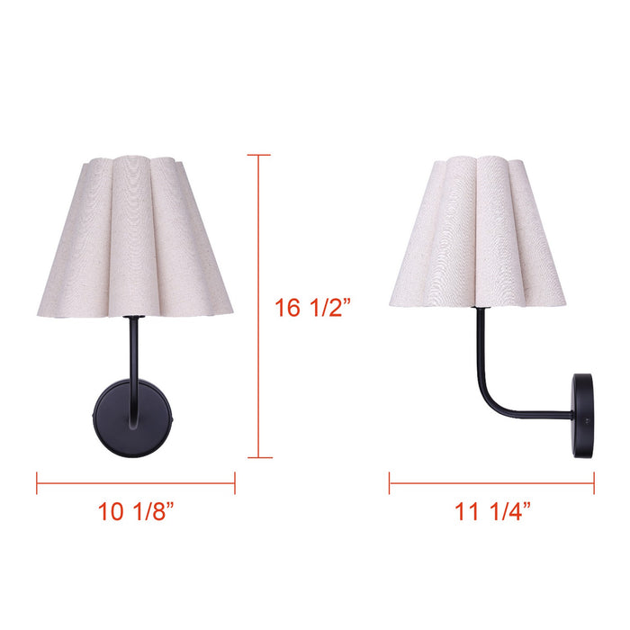 Canarm - IWF1239A01BK - One Light Wall Sconce - Iris - Matte Black