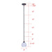 Canarm - IPL2257B01BK - One Light Pendant - Nella - Matte Black