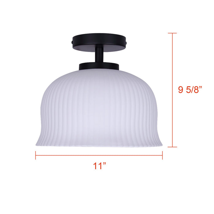 Canarm - ISF2262B01BK - One Light Semi-Flushmount - Sana - Matte Black