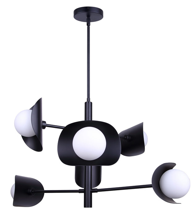 Canarm - ICH2287B06BK9 - Six Light Chandelier - Arion - Matte Black