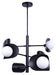 Canarm - ICH2287B06BK9 - Six Light Chandelier - Arion - Matte Black