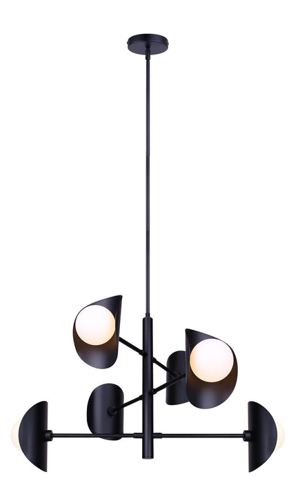 Canarm - ICH2287B06BK9 - Six Light Chandelier - Arion - Matte Black