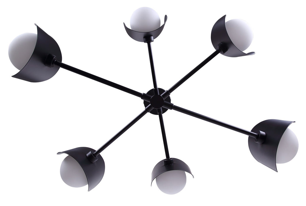 Canarm - ICH2287B06BK9 - Six Light Chandelier - Arion - Matte Black