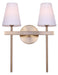 Canarm - IWF2254B02GD - Two Light Wall Fixture - Nell - Gold