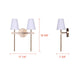 Canarm - IWF2254B02GD - Two Light Wall Fixture - Nell - Gold